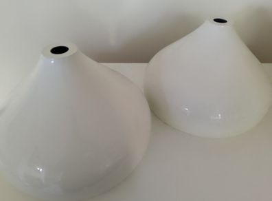 Metal pendant lampshade (pair - white)