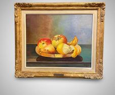 Exquisite Mid-Century Still Life Oil Painting (1947)