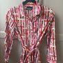 Pieces abstract print belted shirt dress Image 5