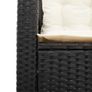 Garden Sofa with Table and Cushions L-shaped Black Poly Rattan Image 8