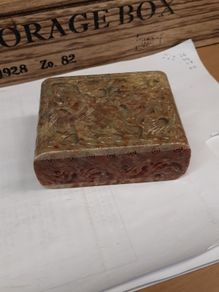 Trinket box onyx carved