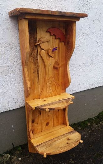 NEW Rustic Driftwood Couple Floating Shelf
