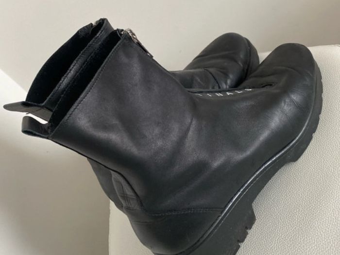 Black Leather Ankle Boots
