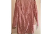 Blush Rose Pink Long Sleeve Pretty Little Things Dress Turtleneck