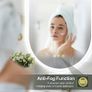 Oval Bluetooth Bathroom Mirror with LED Lights 500x800mm, Anti-Fog, LED Bathroom Mirror with Memory, 3000K-6500K, Dimmable, HD Tempered Glass, IP44 Waterproof, Horizontal or Vertical Image 5