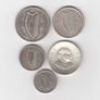 Ireland,4 x1928 Saorstat Eireann coins, 2/6, 2/-,1/-,(75% Silver)Coins,1x6d & 10/- (1966)(83.3% silver) coin (No: G9) Image 2