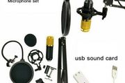 08711 Condenser Microphone Live Studio Sound Recording Mount Boom Stands Kit