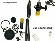 main image for ad 08711 Condenser Microphone Live Studio Sound Recording Mount Boom Stands Kit