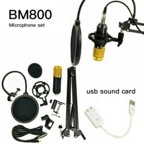 Condenser Microphone Live Studio Sound Recording Mount Boom Stands Kit - 08711