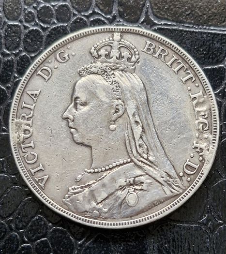 1889 Queen Victoria Silver Crown coin