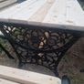 cast irom garden set - bench - table - chairs. Image 7