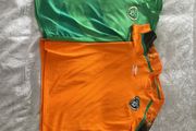 2 Ireland jerseys home kit and away kit orange and green
