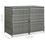 Double Wheelie Bin Shed Poly Rattan Anthracite 148x77x111 cm Image 2