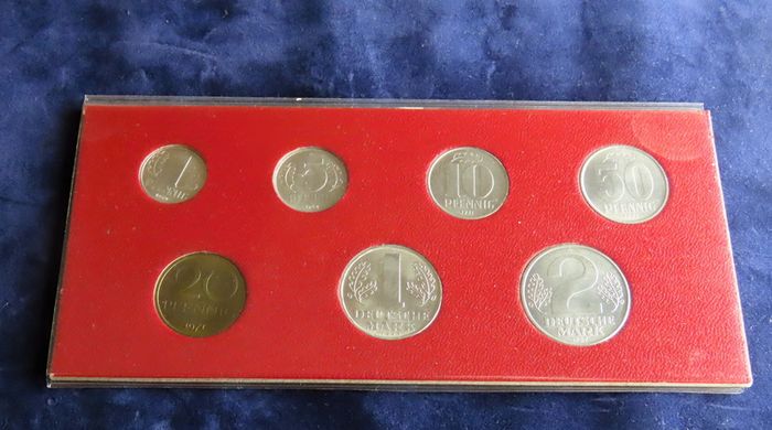 East Germany DDR original vintage coins set