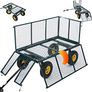 550kg Heavy Duty Garden Trolley with Removable Tarpaulin Utility Cart Green Image 3