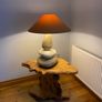 wooden table and lamp set Image 9