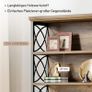 6 Tier Vintage Industrial Bookcase 185 cm High Standing Shelf Wood, Open Display Shelf with Metal Frame Image 5