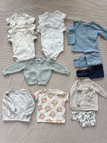 14 Items Mamas & Papas Baby Boy Clothes Bundles Size 9-12 Months
