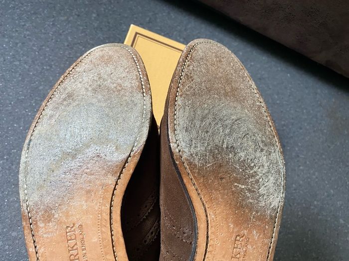 Barker England Albert Collection Castagnia Suede Hampstead Size UK8,5