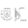 GROHE Eurosmart Cosmopolitan Single-Lever Bath/Shower Mixer Trim Chrome 19382000 Image 4