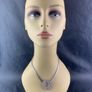 Mid Century Silver Tone Statement Necklace Image 5