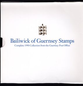 1990 Guernsey (Channel Islands) Stamp Year Book (softback) issued by Guernsey Post