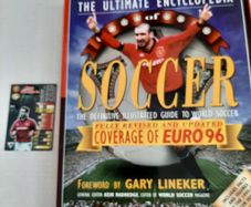 New soccer encyclopedia and Eric Cantona collectable card
