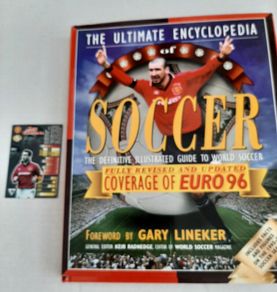New soccer encyclopedia and Eric Cantona collectable card