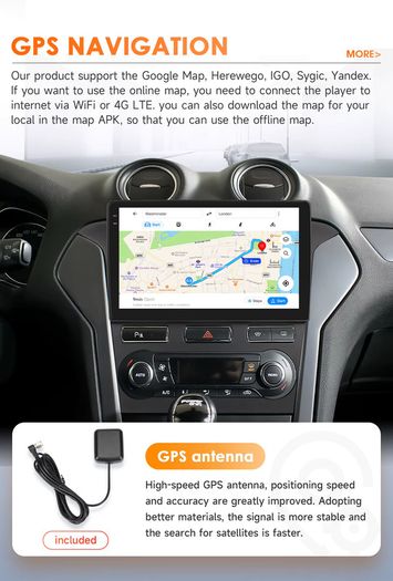 Android 14 10.1 Inch Car Radio GPS for Ford Mondeo 2010-2014 Multimed Multimedia Player DSP WIFI No 2 din 2din DVD