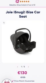 Joie i snug 2 car seat with isofix base