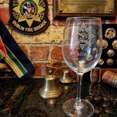 Personalised Dublin Fire Brigade Wine Glass