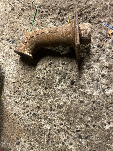 Spout of old hand pump
