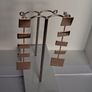 Gold Geometric Cascading Squares Earrings Image 3