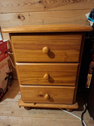 Pine Wardrobe and Bedside Locker