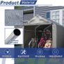 Garden Storage Tent Waterproof Anti UV Steel Frame PE Cover Grey 2.2 x 1.6M Image 4