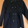 Girls' Black Hooded Double-Breasted Coat (Age 10-11) Image 2