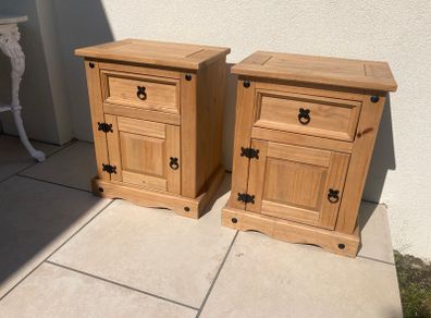 Bedside Lockers x 2 - Pine
