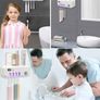 UV Smart Toothbrush Holder Rechargeable Wall Mounted Toothpaste Dispenser with Sterilizer Functio Image 2