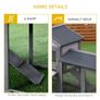Wooden Rabbit Hutch Outdoor, Double Tier Guinea Pig Hutch, Small Animal House Water-Resistant Roof Ramp Image 6