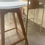 kitchen stools Nordic style x 6. Faux leather white/wood Image 3