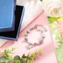 First Holy Communion Charm Bracelets for Girls Glitter Personalised Engraved First Communion Gifts with Pendant Image 7