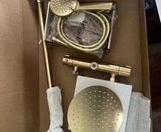 Brushed brass shower kit