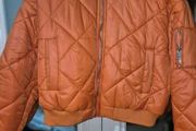 Pull &amp; Bear Burnt Orange Puffer Bomber - Size 12, AV