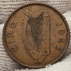 Ireland 1943 1/2d Halfpenny