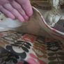 Orla Kiely Pink Green Tan Ivory Floral Stem Oilcloth Crossbody Bag Image 5
