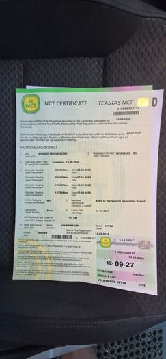 2016 Vw Jetta 2.0 Tdi Fresh Nct