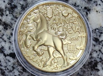 France 0.25 Euro Uncirculated Coin 2025 - Year of the horse - The Chinese Calendar