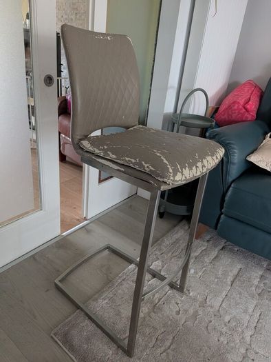 stainless steel bar stool (covers not included)