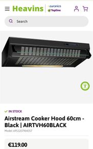 Air Stream Cooker Hood - Extractor