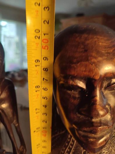 African male and female - wooden sculptures - wood carving - Africa - Ghana - second half of the 20th century